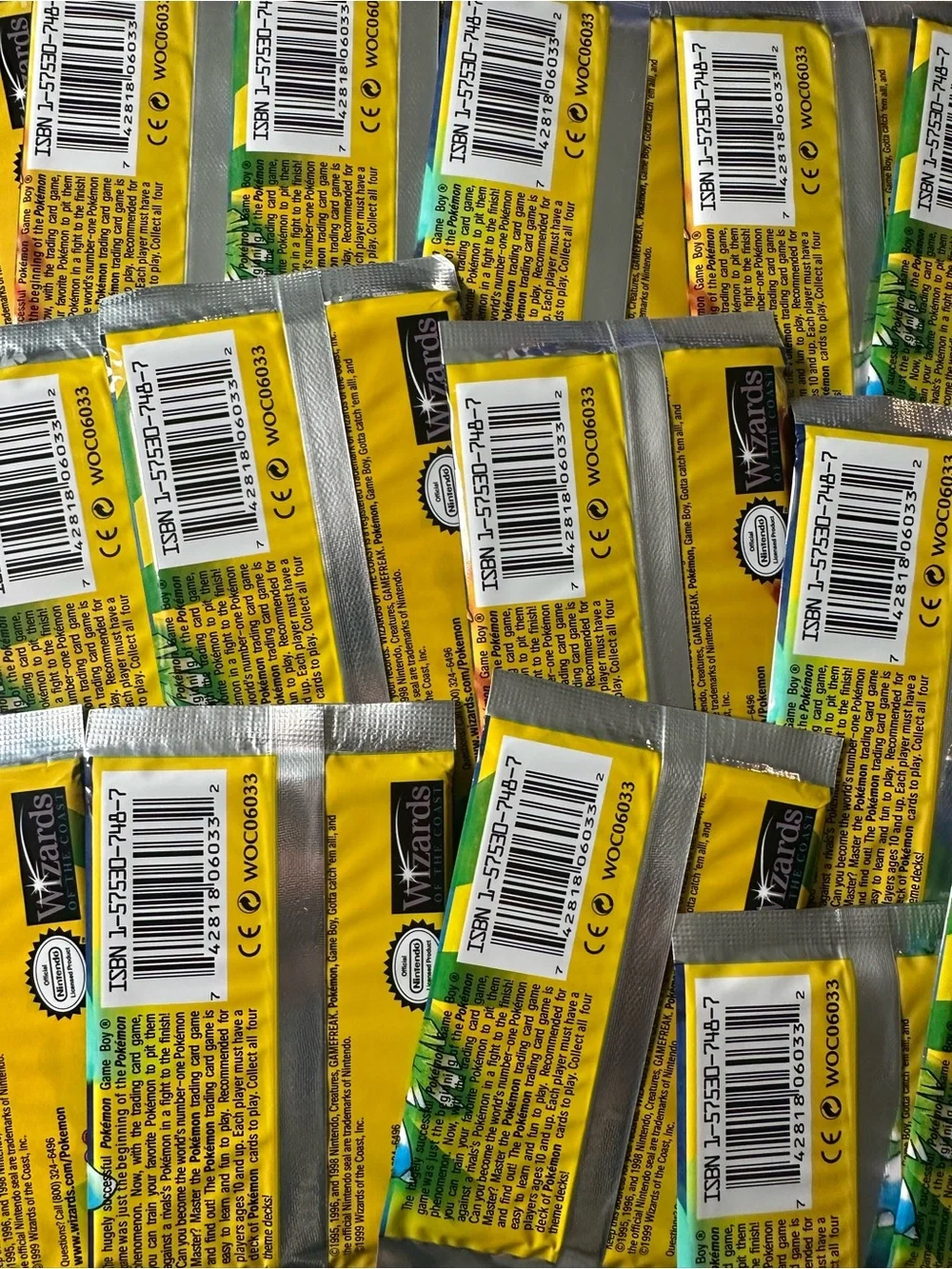 Lot of (3)  Pokemon Sealed Unopened Packs of 1999 1st Edition Novelty Cards